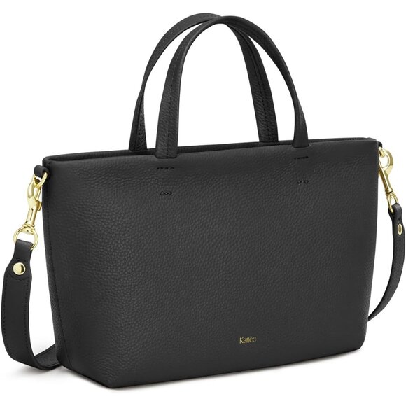 Black Small Crossbody Bag for Women with Zipper Closure, Top Handle Design, Adju - Picture 1 of 6
